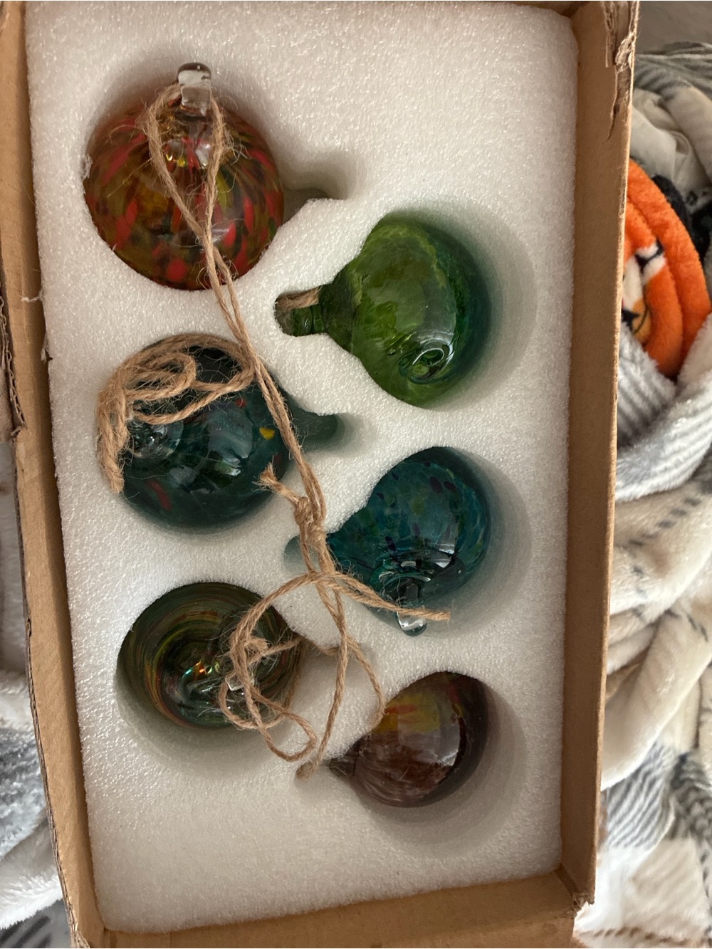 Hand-Blown Glass Holiday Ornaments - Multi-Color